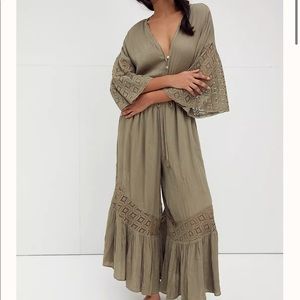 NWT Free People Angela Jumpsuit in Willow